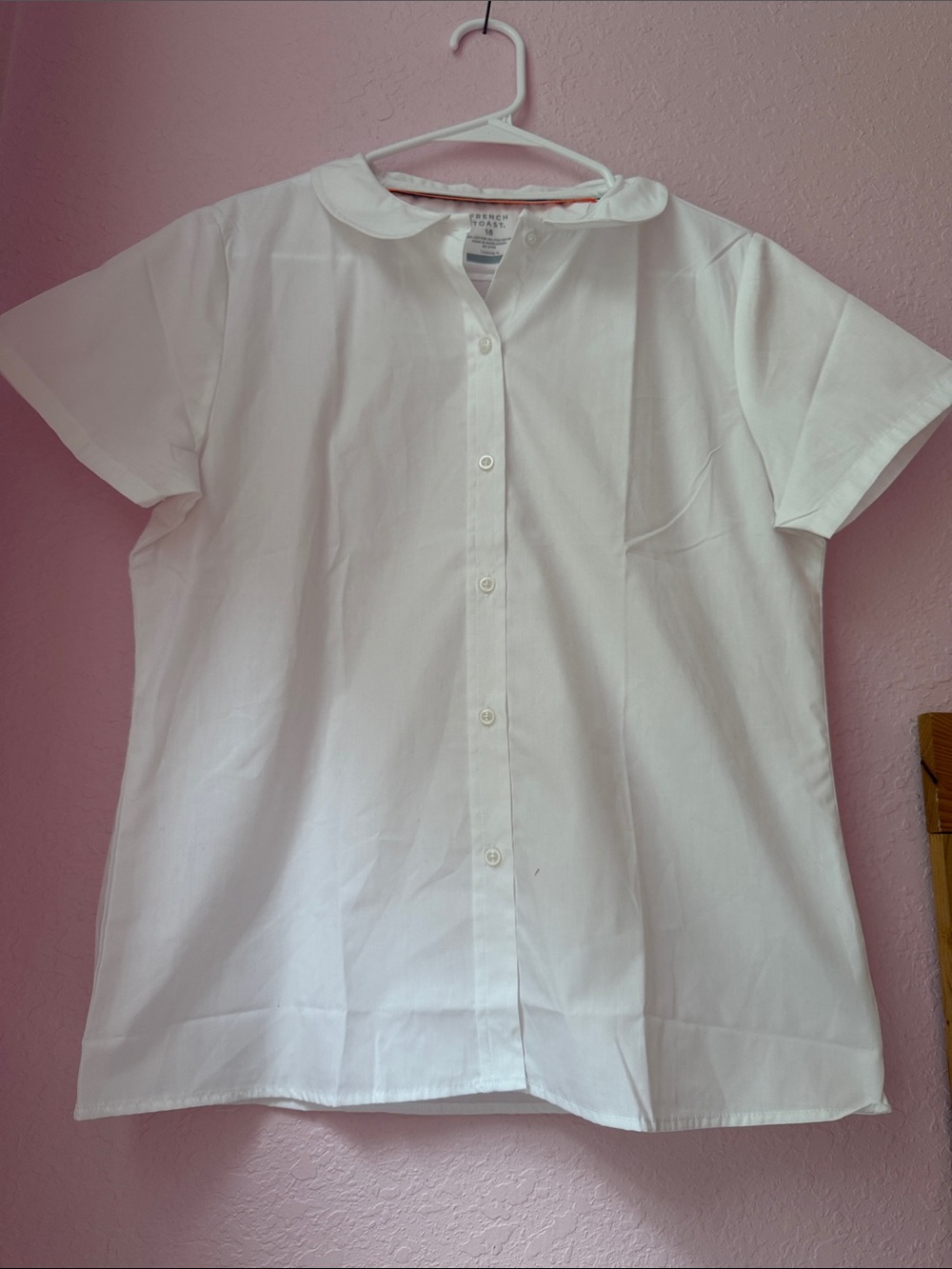 French Toast White Short Sleeve Button Down Shirt